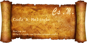 Csák Melinda névjegykártya